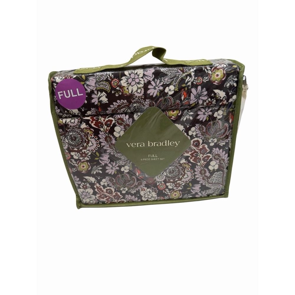 Vera Bradley Full 6-piece Sheet Set Purple Floral Pattern - NWT